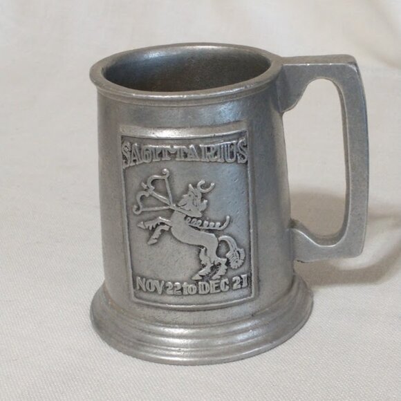 MUG PEWTER - Sagittarius Nov 22 to Dec 21 - Picture 1 of 3